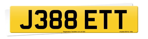 Registration number J388 ETT